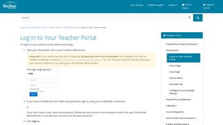 Log in to Your Teacher Portal - Rediker Support Documentation