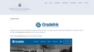 Gradelink Portal - Shalom Torah Academy
