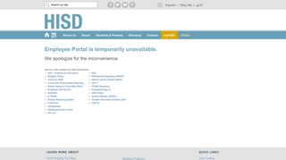 Log in to myHISD / Employee Portal Down - Houston ISD