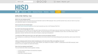 Log in to myHISD / Employee Portal FAQ - Houston ISD