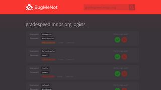gradespeed.mnps.org passwords - BugMeNot