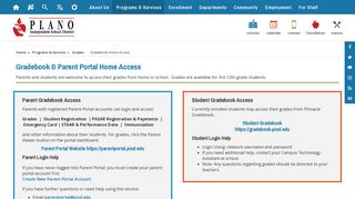 Grades / Gradebook Home Access - Plano ISD