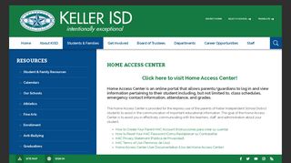Resources / Home Access Center - Keller ISD