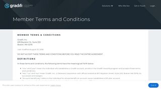 Member Terms & Conditions - Gradifi