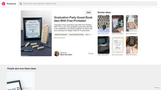 Graduation Party Guest Book Idea With Free Printable! | Lo's ...