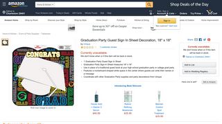 Amazon.com: Graduation Party Guest Sign In Sheet Decoration, 18