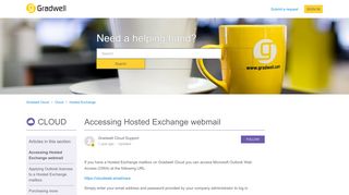 Accessing Hosted Exchange webmail – Gradwell Cloud