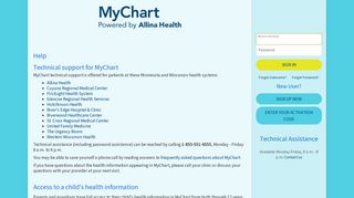 MyChart - Login Page
