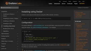 Installing using Docker | Grafana Documentation