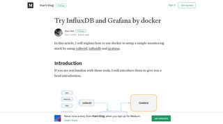 Try InfluxDB and Grafana by docker – Han's blog