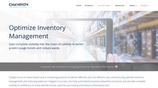 Inventory Management - Champion Healthcare Technologies