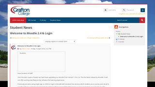 GCMS Islamabad: Welcome to Moodle 2.4 & Login - Grafton College ...