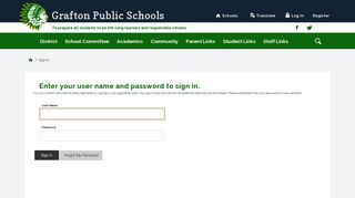 Sign In - Grafton Public Schools