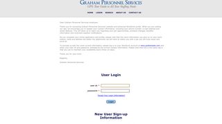 Login - Graham Personnel Services