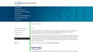 Our Company | Graham Holdings Company