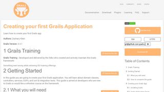 Creating your first Grails Application | Grails Guides | Grails Framework