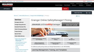 Grainger Online SafetyManager ® Pricing - Grainger Industrial Supply
