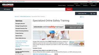Specialized Online Safety Training - Grainger Industrial Supply