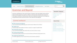 Grammar and Beyond : Grammar and Beyond