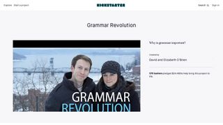 Grammar Revolution by David and Elizabeth O'Brien — Kickstarter
