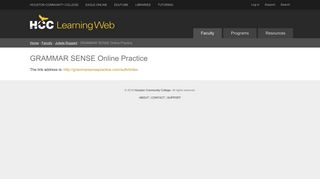 GRAMMAR SENSE Online Practice — HCC Learning Web