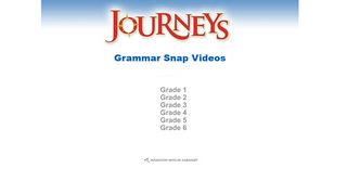 Grammar Snap Videos - K6.-Thinkcentral - Journeys