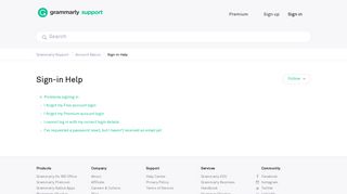 Sign-in Help – Grammarly Support