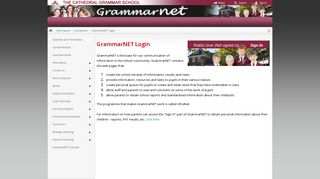 The Cathedral Grammar School .::. GrammarNET Login