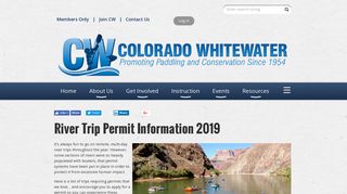Colorado Whitewater - River Trip Permits