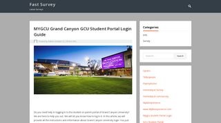 MYGCU Grand Canyon GCU Student Portal Login Guide - Fast Survey