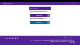 Login Information - Grand Canyon University