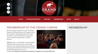 Membership - Grand Cinema