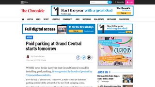 Paid parking at Grand Central starts tomorrow | Chronicle