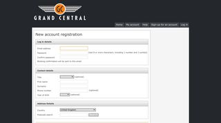 Register - GrandCentral: Train tickets, travel information, train times ...