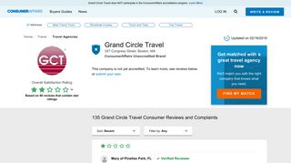 Grand Circle Travel Reviews (Updated May 2018) | ConsumerAffairs