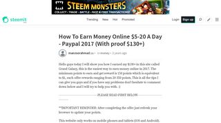 How To Earn Money Online $5-20 A Day - Paypal 2017 (With proof ...
