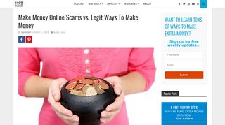 Make Money Online Scams vs. Legit Ways To Make Money - Get Out ...