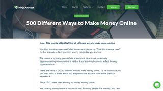 500 Different Ways to Make Money Online | Ninja Outreach