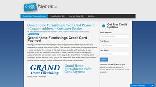 Grand Home Furnishings Credit Card Payment - Login - Address ...