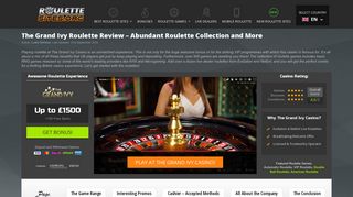 The Grand Ivy Roulette Review - Abundant Roulette Collection and More
