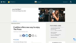 E-edition offers new way to enjoy The Press | MLive.com