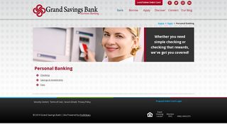 Personal Banking - Grand Savings Bank