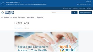 Health Portal | Grand Strand Primary Care