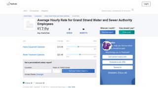 Grand Strand Water and Sewer Authority Wages, Hourly Wage Rate ...
