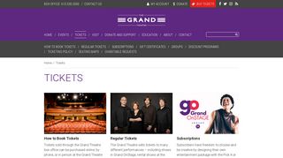 Tickets | Kingston Grand Theatre