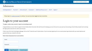 Admissions - Grand Valley State University
