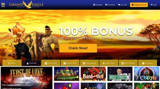 Experience the best online games at Grand Eagle Casino