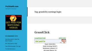 grandclix earnings login – PtcSiteAll.com