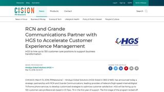 RCN and Grande Communications Partner with HGS to Accelerate ...