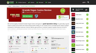 Grande Vegas Casino Review | Honest casino review from Casino Guru